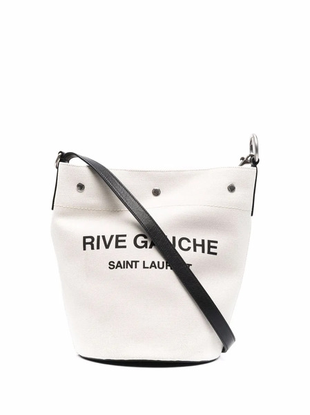  Saint Laurent Logo-print Bucket Shoulder Bag - Neutrals 