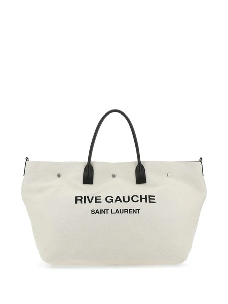  Saint Laurent Maxi Rive Gauche Tote Bag - Neutrals 
