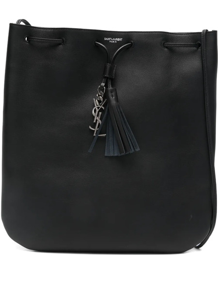 Saint Laurent Medium Jean Flat Tassel-charm Shoulder Bag - Black 