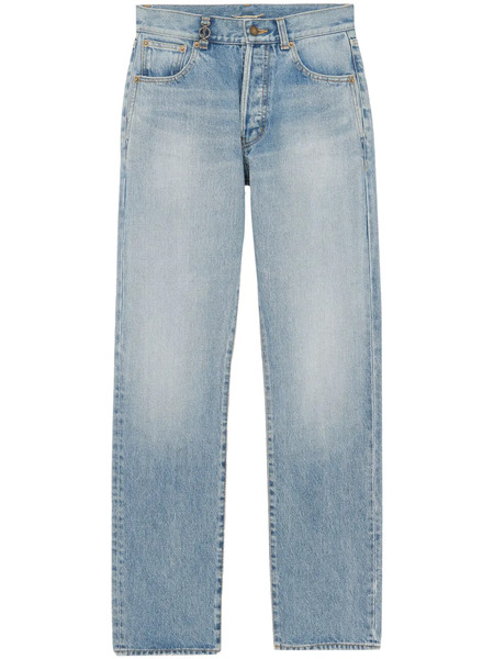  Saint Laurent Mid-rise Straight-leg Jeans - Blue 