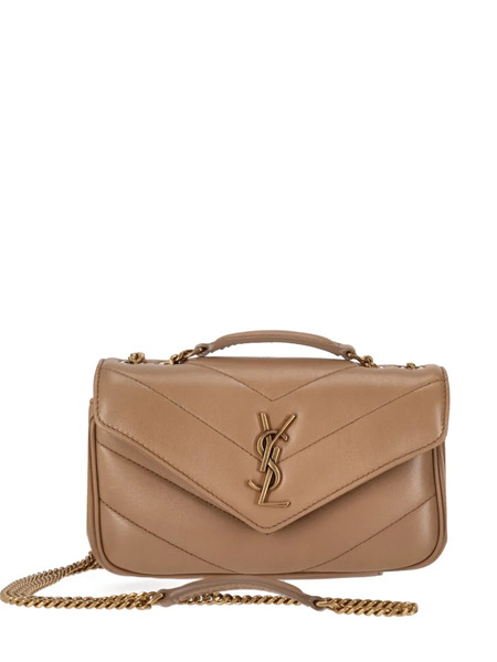  Saint Laurent Mini Loulou Chain-strap Crossbody Bag - Neutrals 