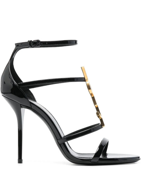  Saint Laurent 100mm Cassandra Open-toe Sandals - Black 