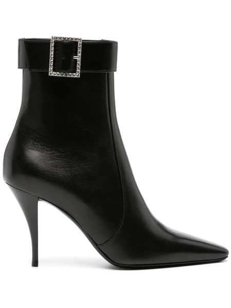  Saint Laurent 90mm Claude Leather Boots - Black 
