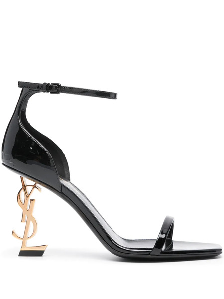  Saint Laurent Opyum 85mm Patent-leather Sandals - Black 