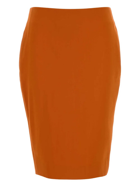  Saint Laurent Pencil Midi Skirt - Orange 