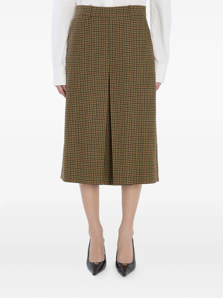  Saint Laurent Plaid-pattern Cropped Trousers - Brown 