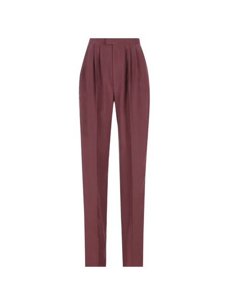  Saint Laurent Pleated Trousers - Pink 