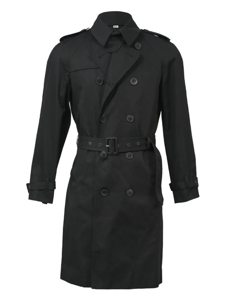  Saint Laurent Pre-owned Double-breasted Belted Trench Coat - Black 
