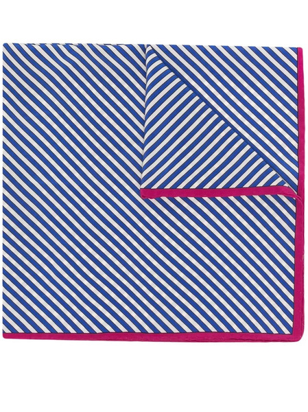  Saint Laurent Pre-owned 1990s Striped Silk Scarf - Blue 