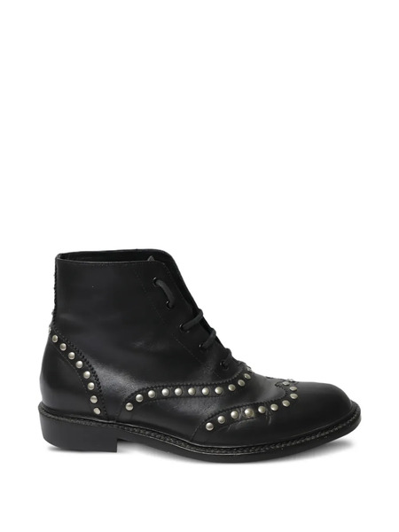  Saint Laurent Pre-owned Studs Lace-up Boots - Black 