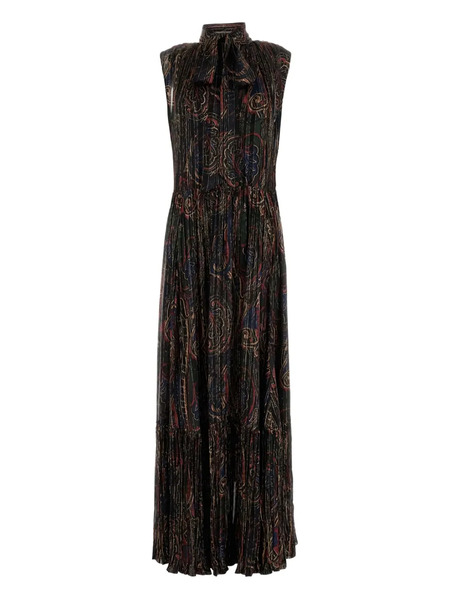  Saint Laurent Printed Dress - Black 