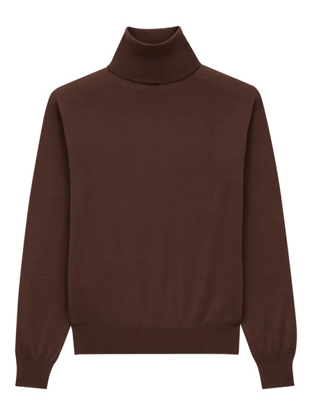  Saint Laurent Roll-neck Cashmere Sweater - Brown 