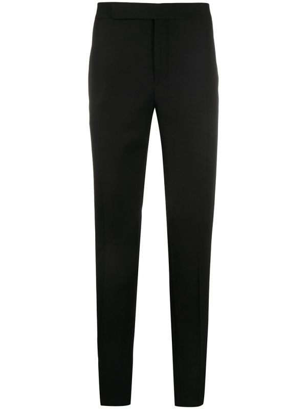  Saint Laurent Side-stripe Tailored Trousers - Black 
