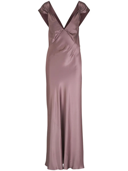  Saint Laurent Silk Maxi Dress - Pink 