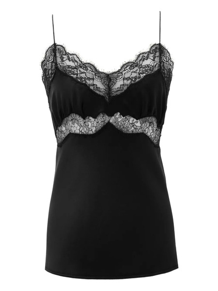  Saint Laurent Silk-satin Top - Black 