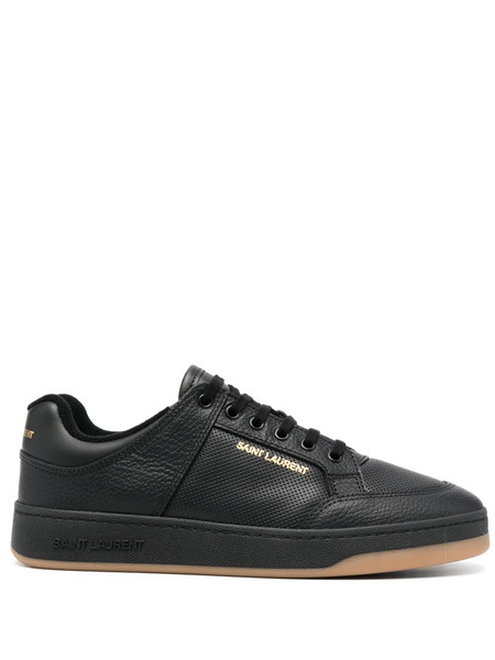  Saint Laurent Sl/61 Leather Perforated Sneakers - Black 