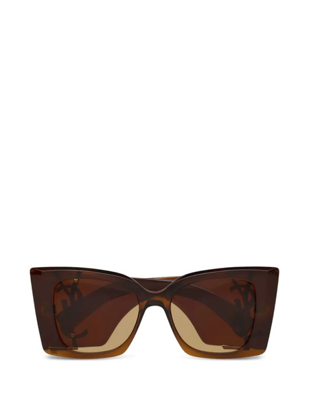  Saint Laurent Sl M119 Logo-plaque Sunglasses - Brown 