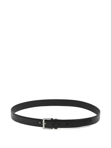  Saint Laurent Square Buckle Leather Belt - Black 