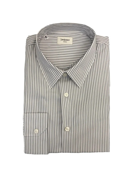 Saint Laurent Striped Buttoned Shirt - White 