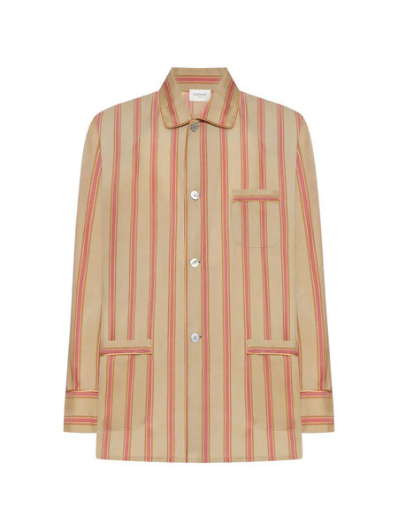  Saint Laurent Striped Pyjama Top - Neutrals 