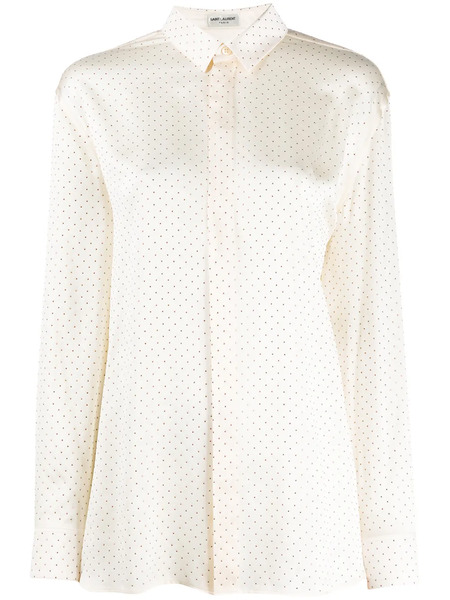  Saint Laurent Studded Shirt - Neutrals 
