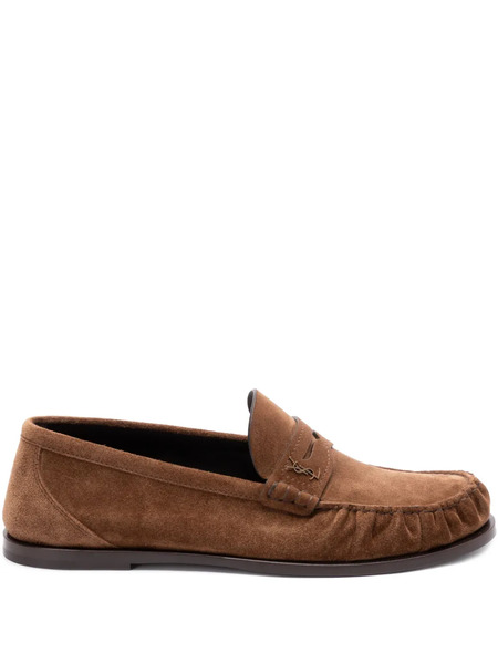  Saint Laurent Suede Loafers - Brown 