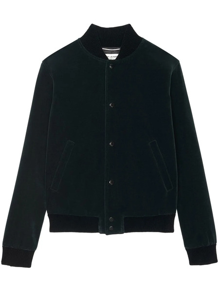  Saint Laurent Teddy Velvet Jacket - Green 