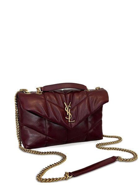  Saint Laurent Toy Puffer Quilted Chain-strap Shoulder Bag - Red 