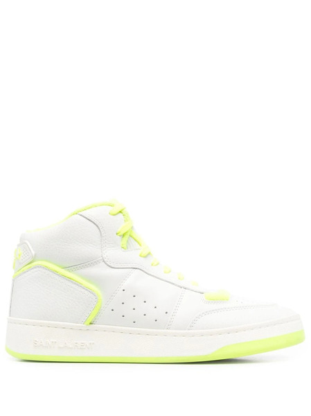  Saint Laurent Two-tone High-top Sneakers - White 