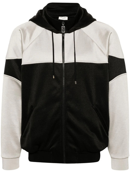  Saint Laurent Two-tone Hooded Jacket - Black 