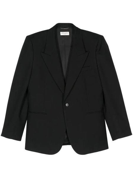  Saint Laurent Virgin Wool Blazer - Black 