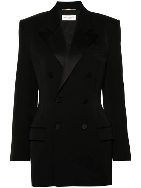  Saint Laurent Wool Blazer - Black 
