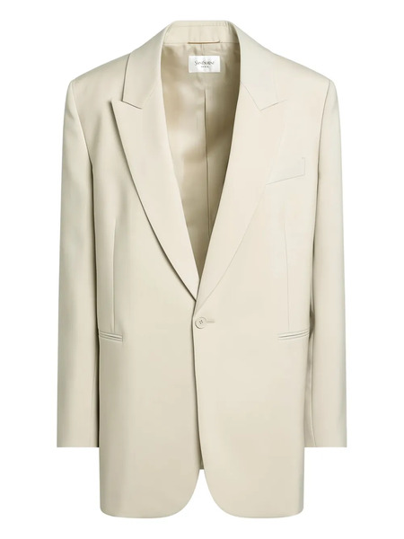  Saint Laurent Wool Blazer - Neutrals 