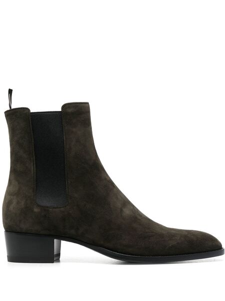  Saint Laurent Wyatt Ankle Boots - Brown 