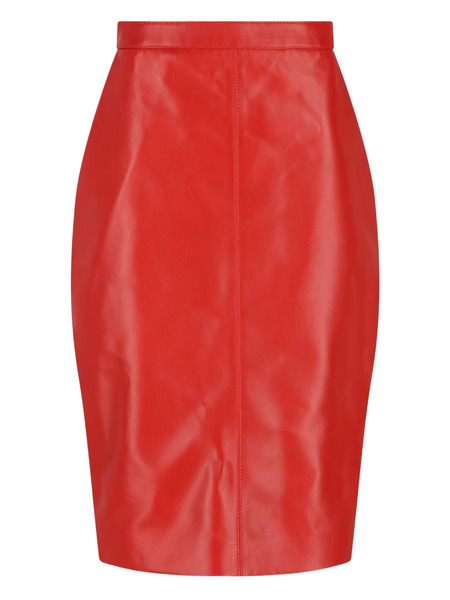  Saint Laurent Zip Skirt - Red 