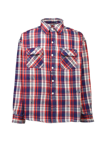  Saint Mxxxxxx Check-pattern Shirt - Red 
