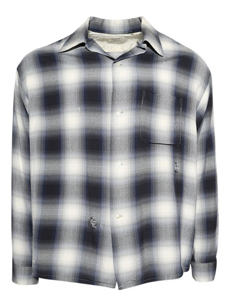  Saint Mxxxxxx Check-print Shirt - Blue 