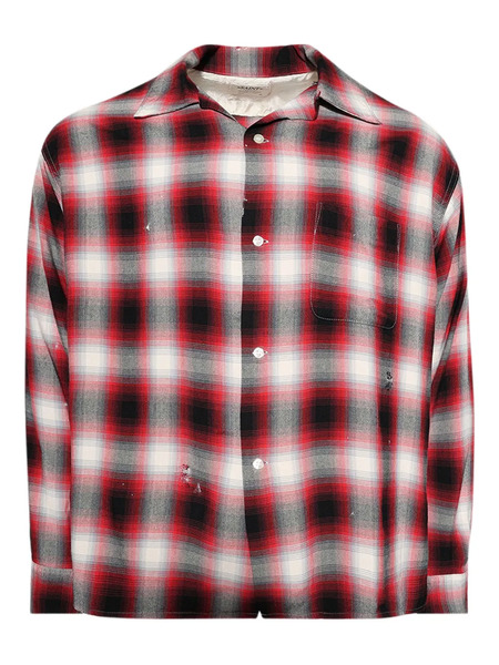  Saint Mxxxxxx Check-print Shirt - Red 