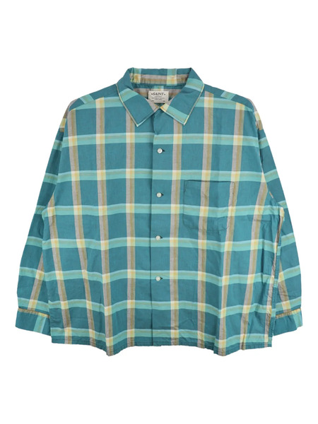  Saint Mxxxxxx Checked Buttoned Shirt - Green 
