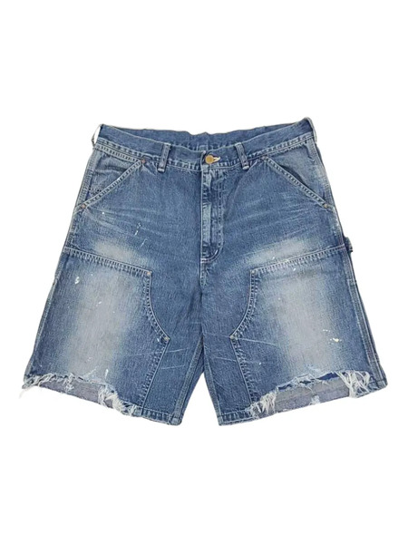  Saint Mxxxxxx Distressed Denim Shorts - Blue 