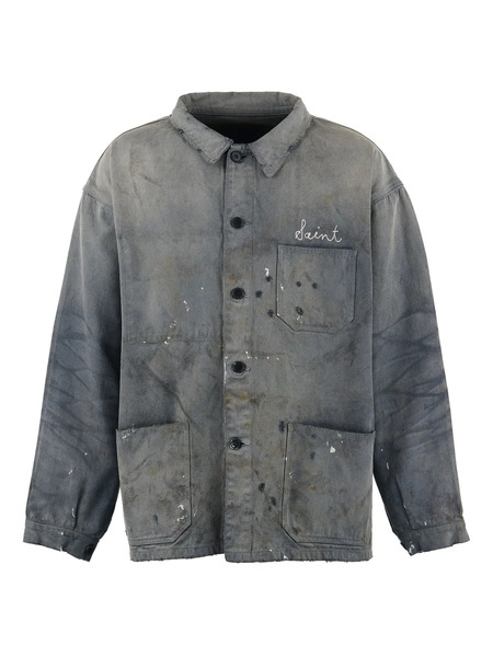  Saint Mxxxxxx Distressed Shirt - Grey 