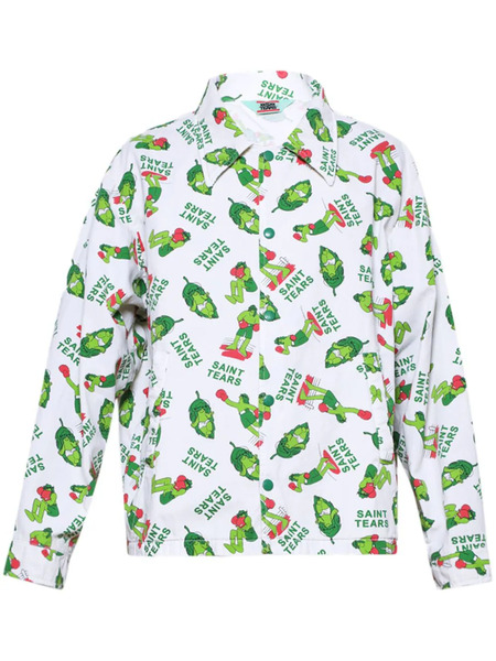  Saint Mxxxxxx Pattern-print Shirt Jacket - White 