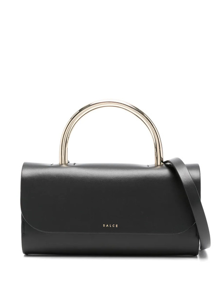  Salce Small Leather Tote Bag - Black 