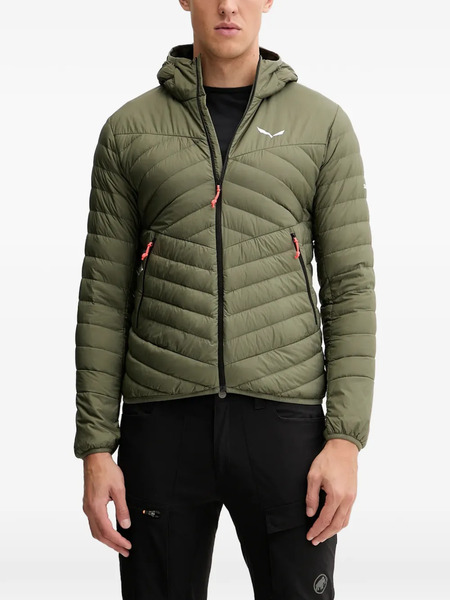  Salewa Hooded Padded Jacket - Green 