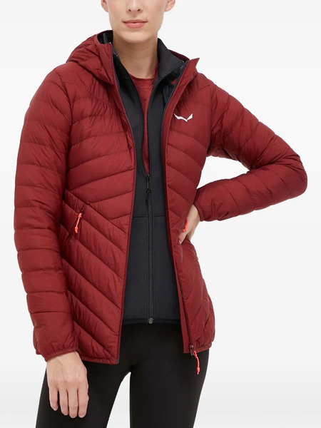 Salewa Hooded Quilted Jacket - Red 