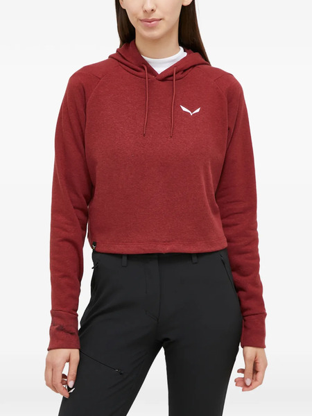  Salewa Logo-detail Hoodie - Red 