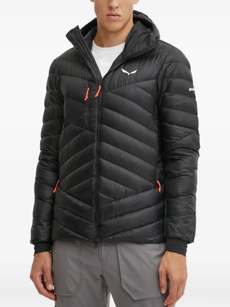  Salewa Quilted Hooded Jacket - Black 