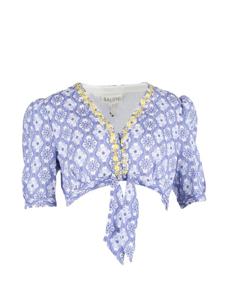  Saloni Jamie Crop Top - Blue 
