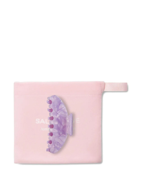  Salt & Wave Sugilite Moon Marbled Hair Clip - Purple 