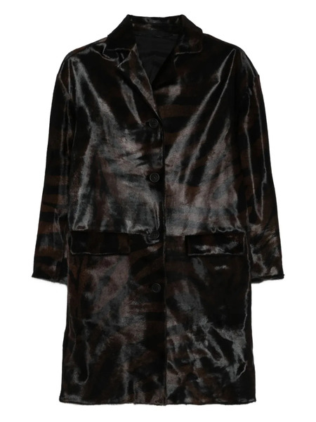  Salvatore Santoro Button-fastening Shearling Coat - Black 
